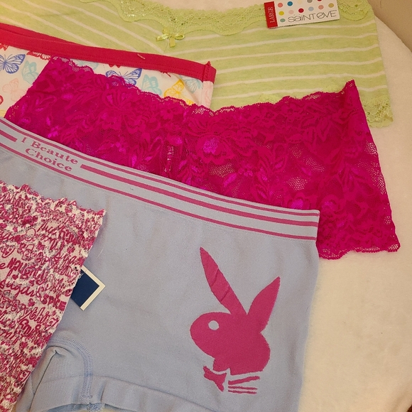 Y2K Vintage 5pk Sexy Colorful Graphic Boyshort Panties Size Lg - Picture 3 of 5